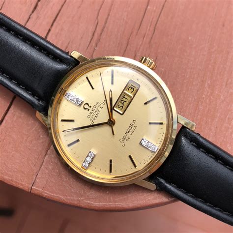 vintage omega 14k gold watch